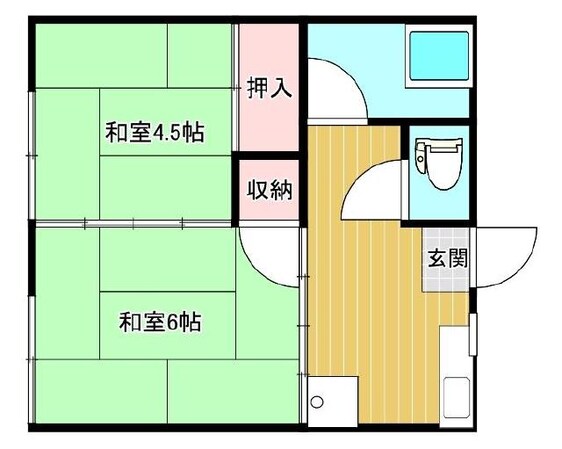 東山アパートの物件間取画像